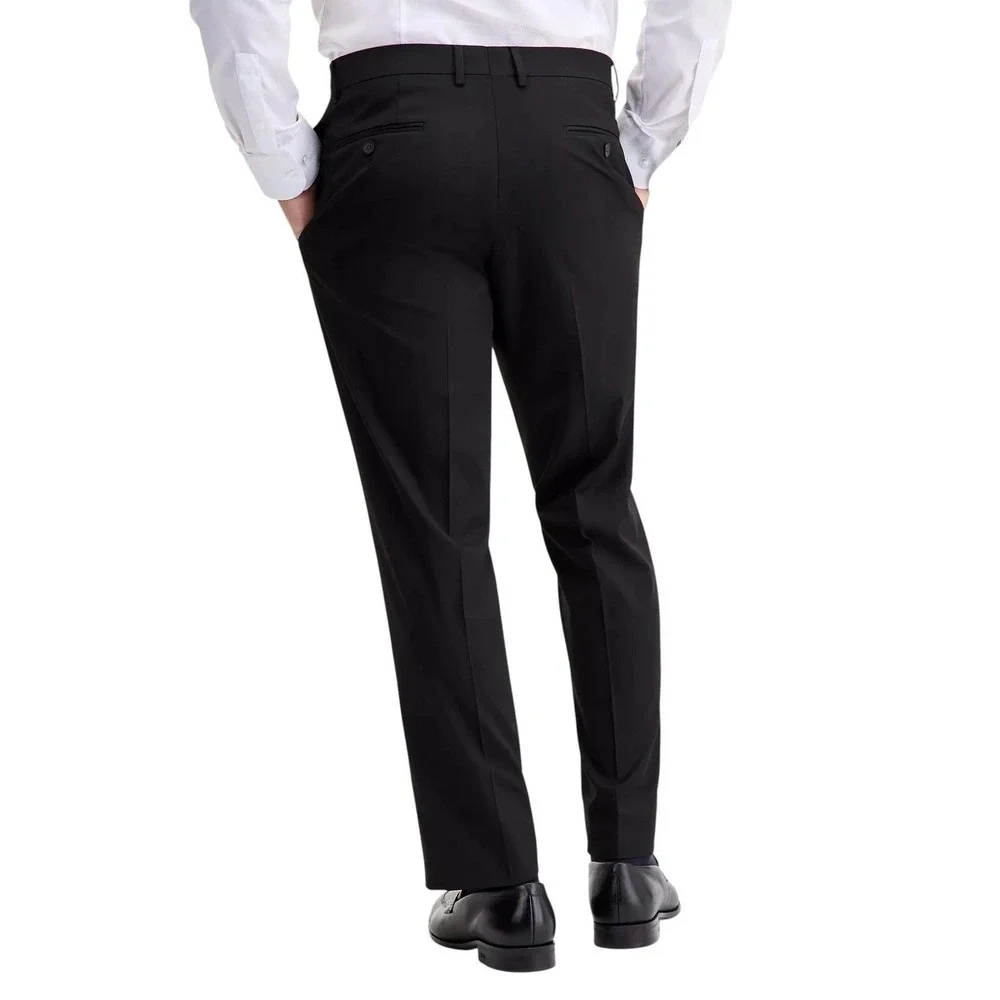 Izod Mens Classic fit 2 Piece Suit 44R / 38Wx32L Black Solid Stretch